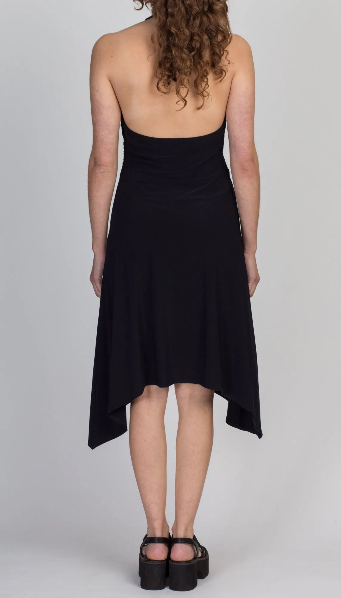 90s Jessica Howard Jeweled Halter Dress - Large