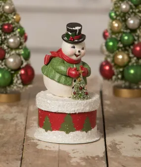 Bethany Lowe Christmas Old Friend on Box Snowman TL0227
