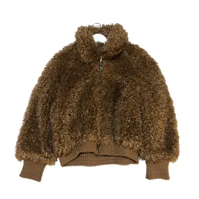Brown Sherpa Faux Fur Bomber