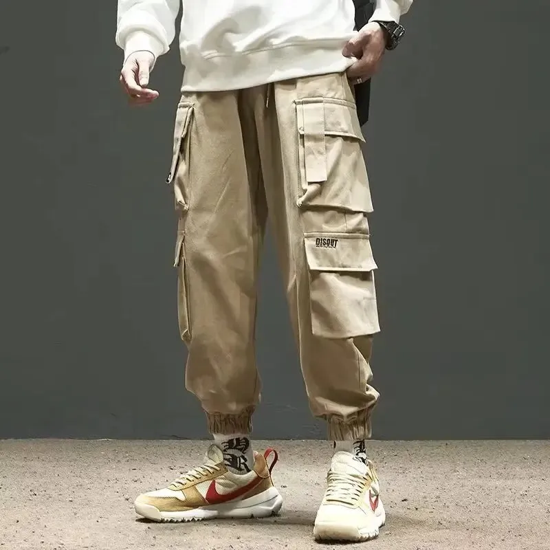 Cargo leggings men loose casual ins trendy cargo pants men trend nine minutes casual pants men
