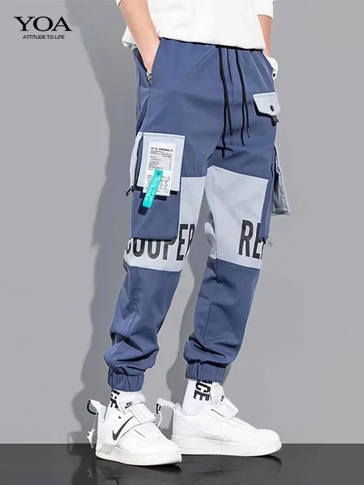 Cargo leggings men loose casual ins trendy cargo pants men trend nine minutes casual pants men