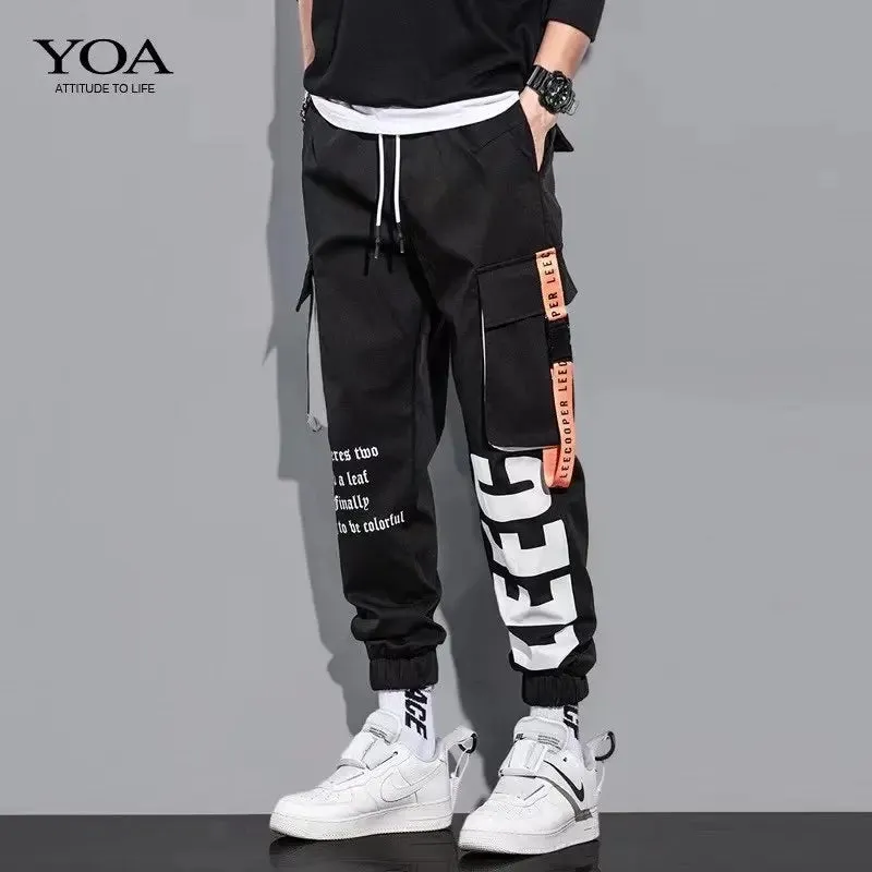 Cargo leggings men loose casual ins trendy cargo pants men trend nine minutes casual pants men