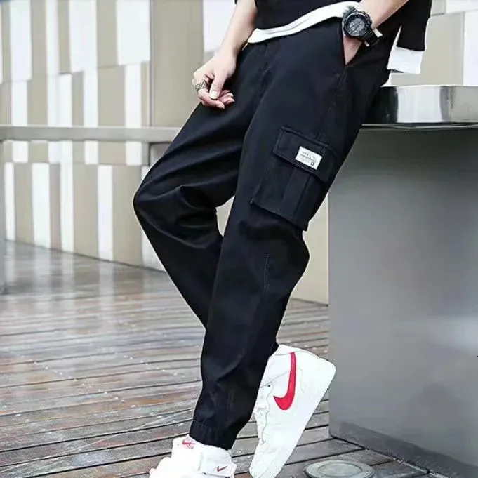 Cargo leggings men loose casual ins trendy cargo pants men trend nine minutes casual pants men