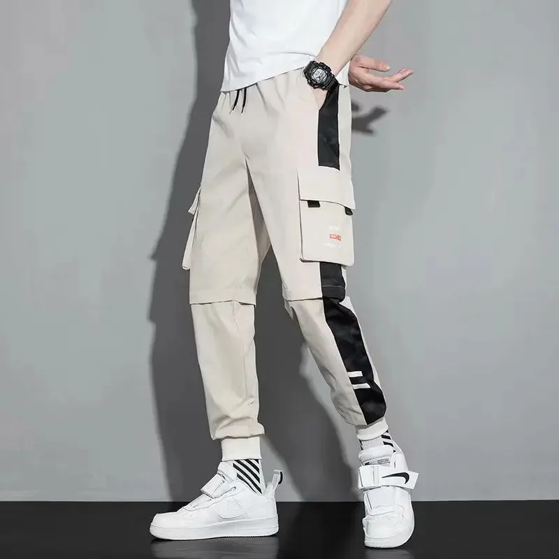 Cargo leggings men loose casual ins trendy cargo pants men trend nine minutes casual pants men