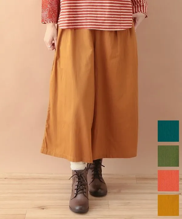 Colored cotton fine-ribbed corduroy scarf 24W006