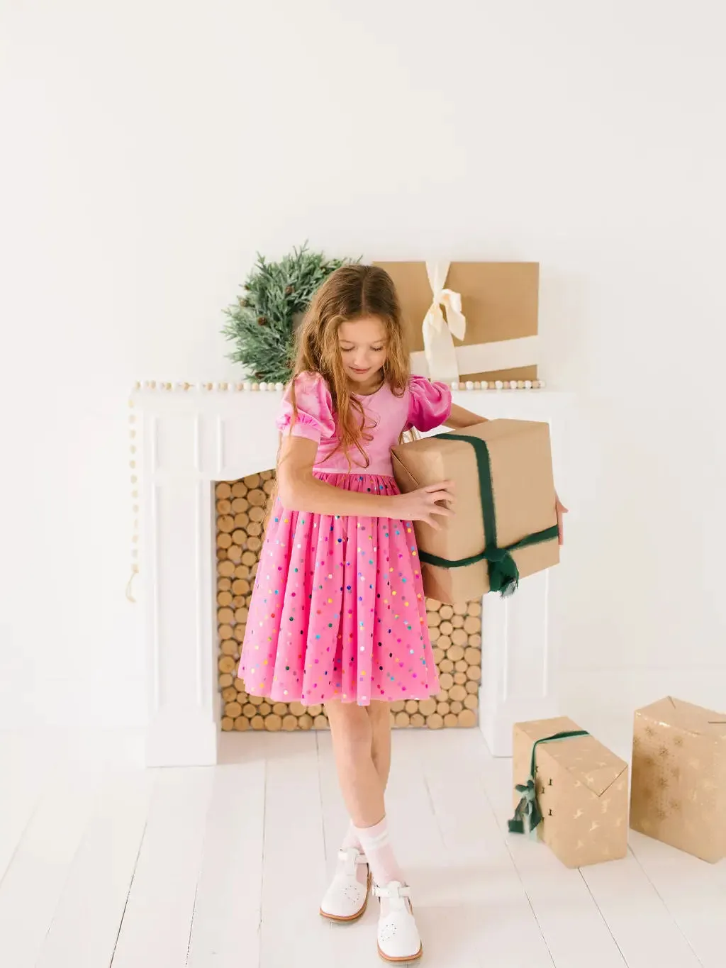 Diana Dress in Bubblegum Confetti