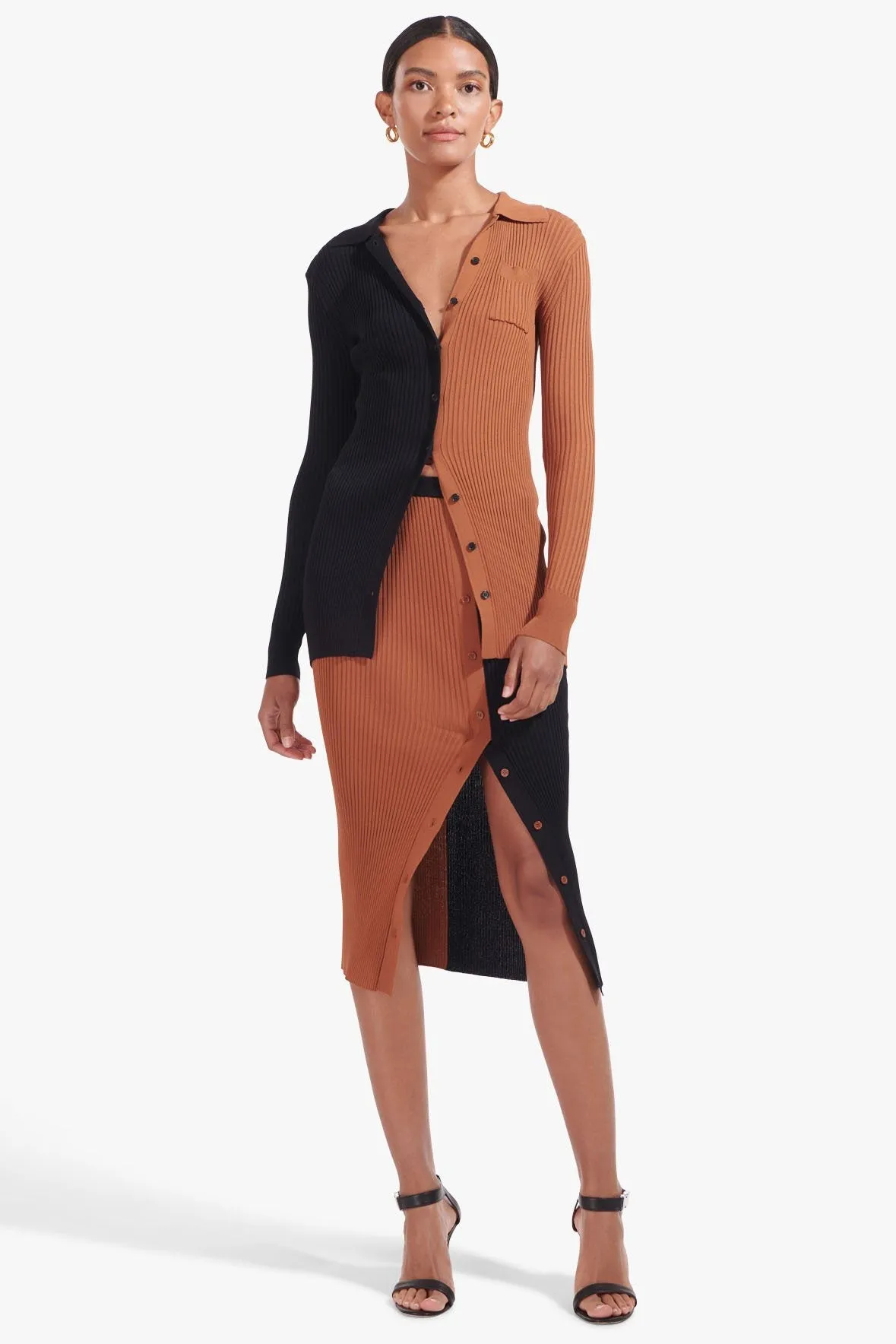 ELMS SKIRT | TAN BLACK