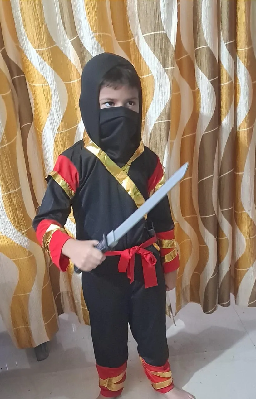 Fancydresswale Ninja costume for Boys and Girls with Sword