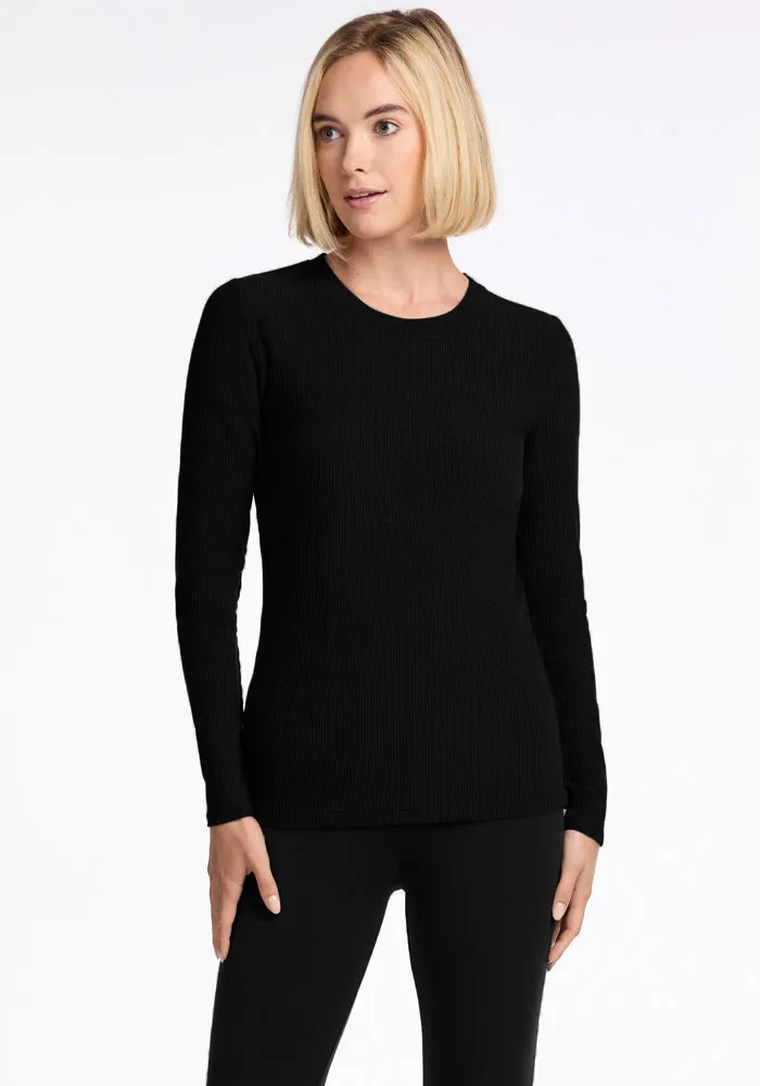Hadley Ribbed Crew - Black