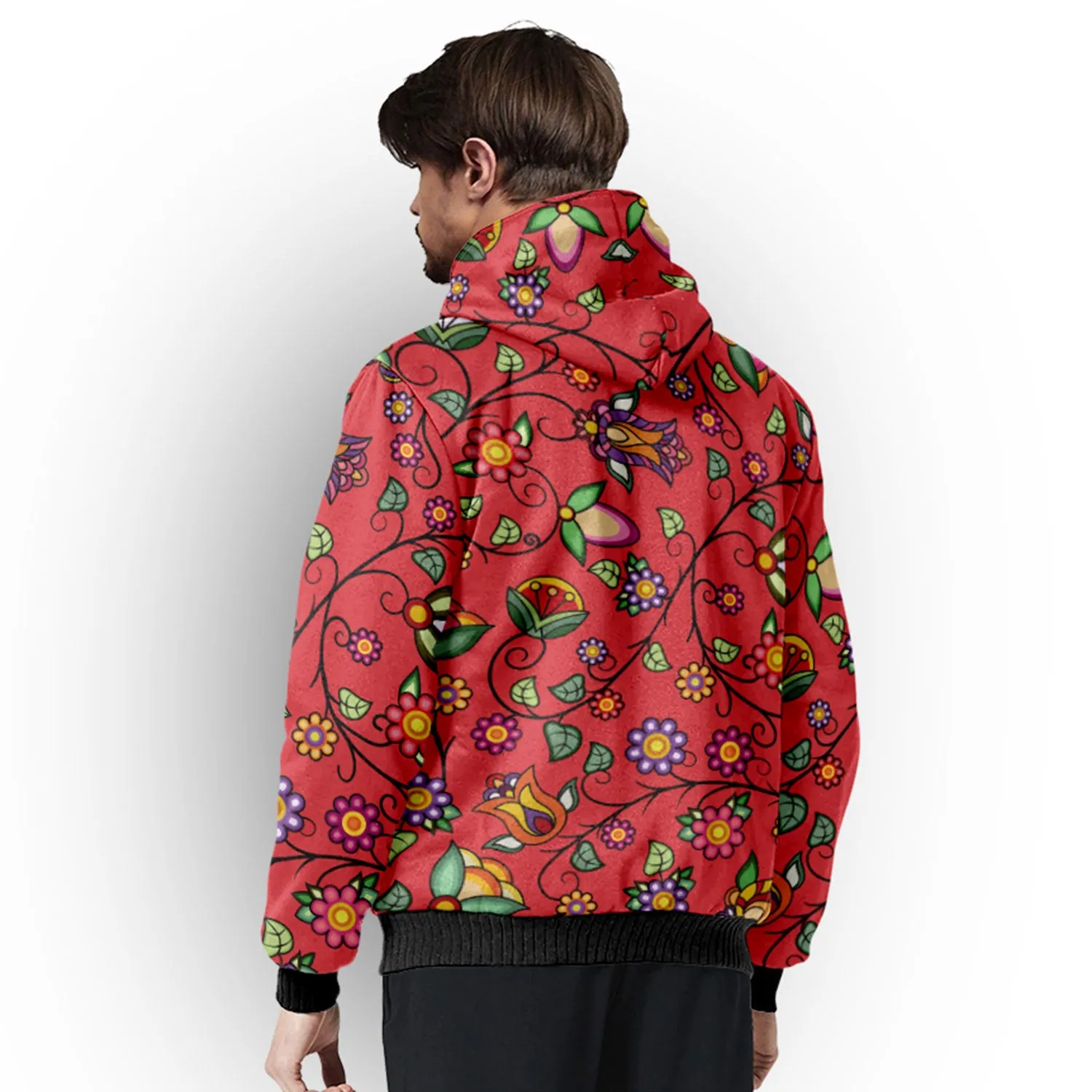 Heartbeat Petals Red Sherpa Hoodie