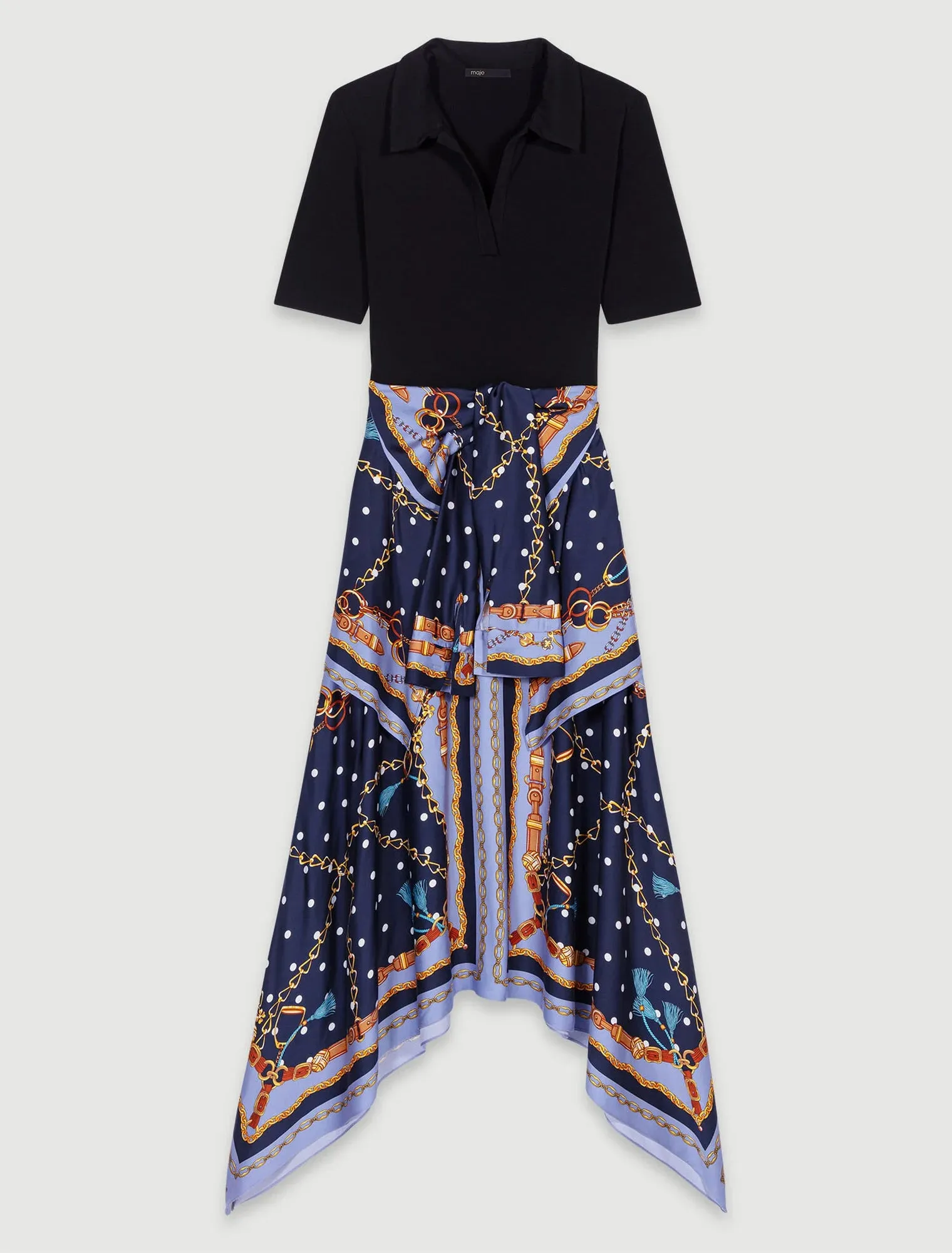 Illusion effect patterned dress