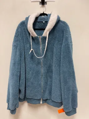 Jacket Faux Fur & Sherpa By Clothes Mentor In Blue, Size: 4x