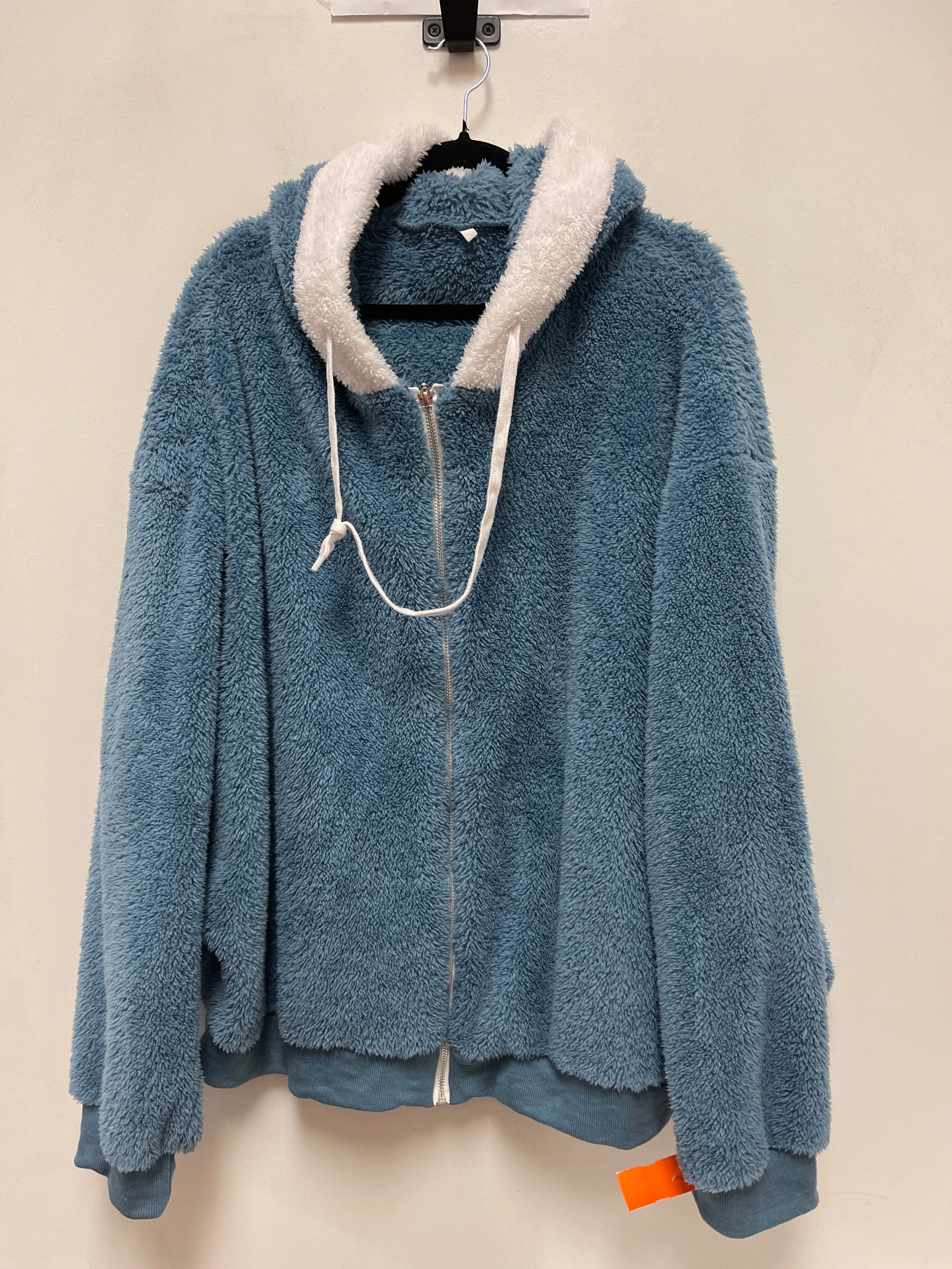 Jacket Faux Fur & Sherpa By Clothes Mentor In Blue, Size: 4x