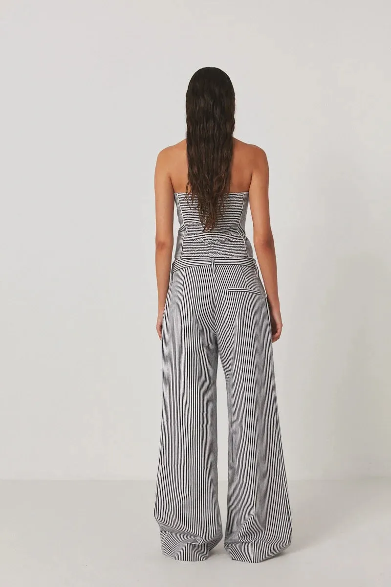 JULLA TAILORED PANT BLUE STRIPE