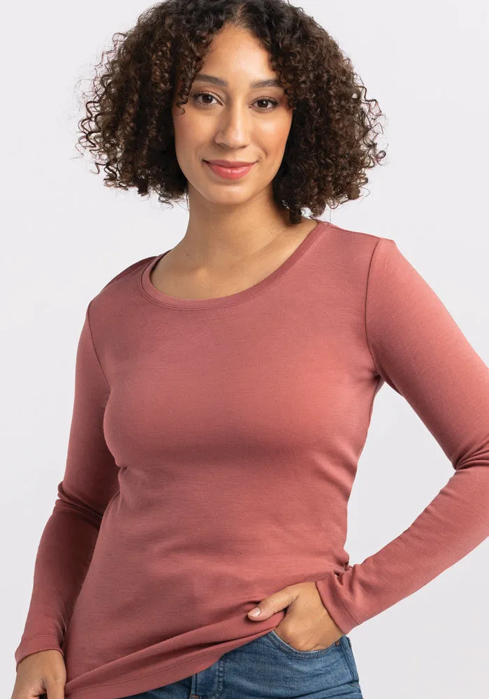 Kenzie Scoop Neck - Brick Dust