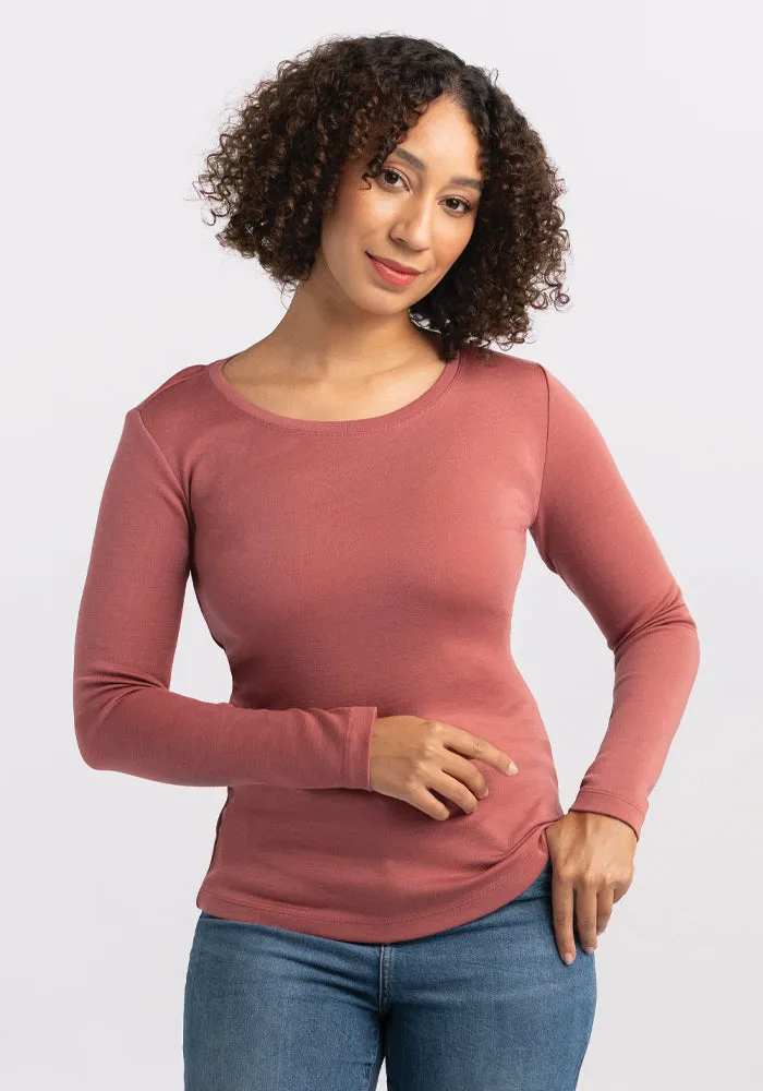 Kenzie Scoop Neck - Brick Dust