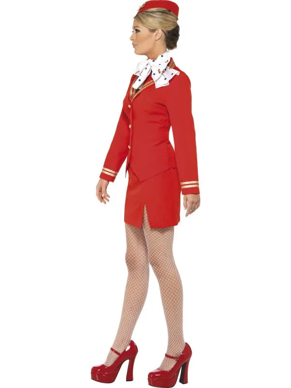 Ladies Cabin Crew Air Hostess Fancy Dress Costume