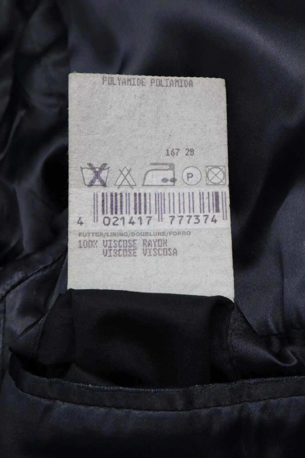 Men's HUGO BOSS Neon Black Wool Blend Long Coat Size 44 / 54