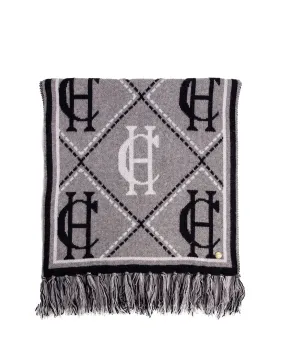Monogram Scarf - Grey Marl