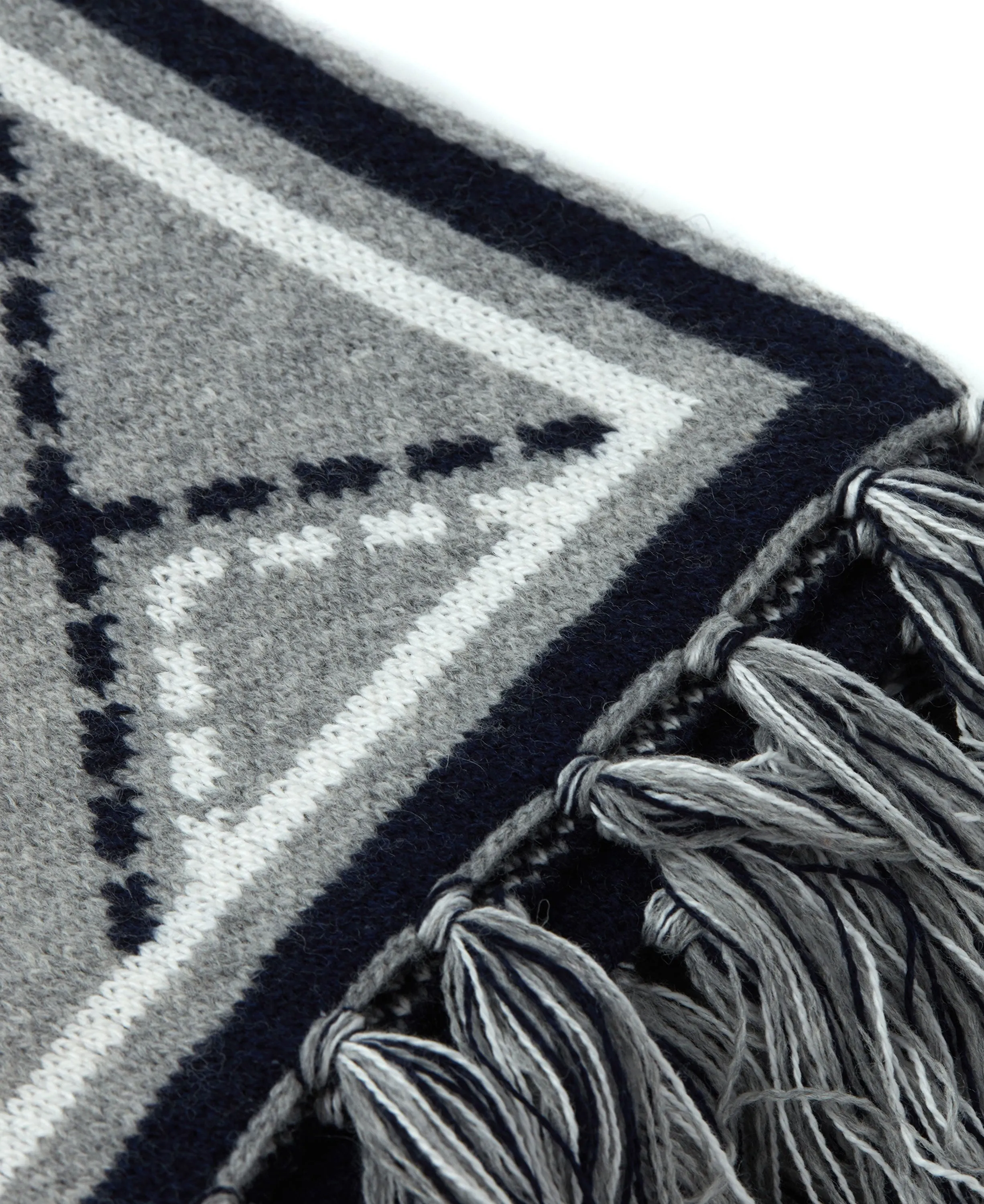 Monogram Scarf - Grey Marl