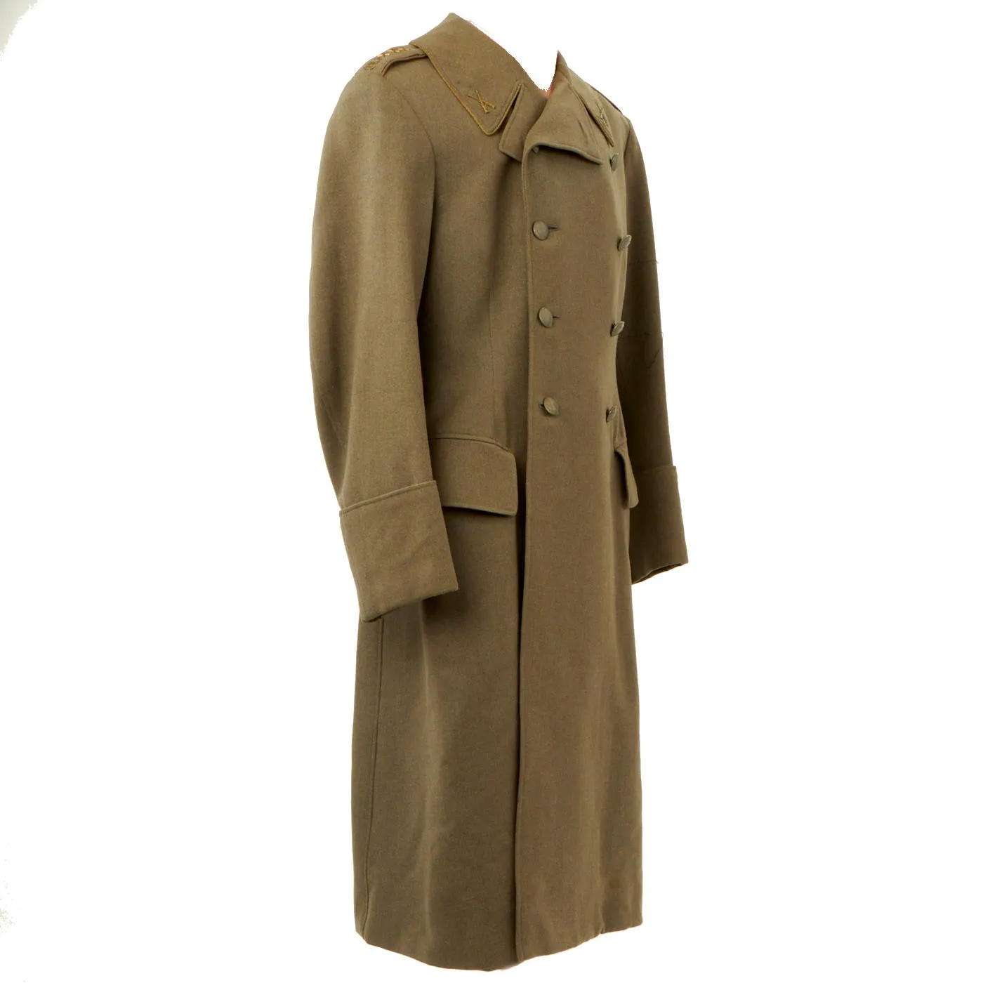 Original Swedish WWII Winter Overcoat for Lieutenant General Lundkuist of the Royal Guards