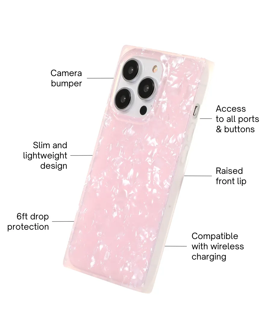 Pink Seashell Boxy Phone Case