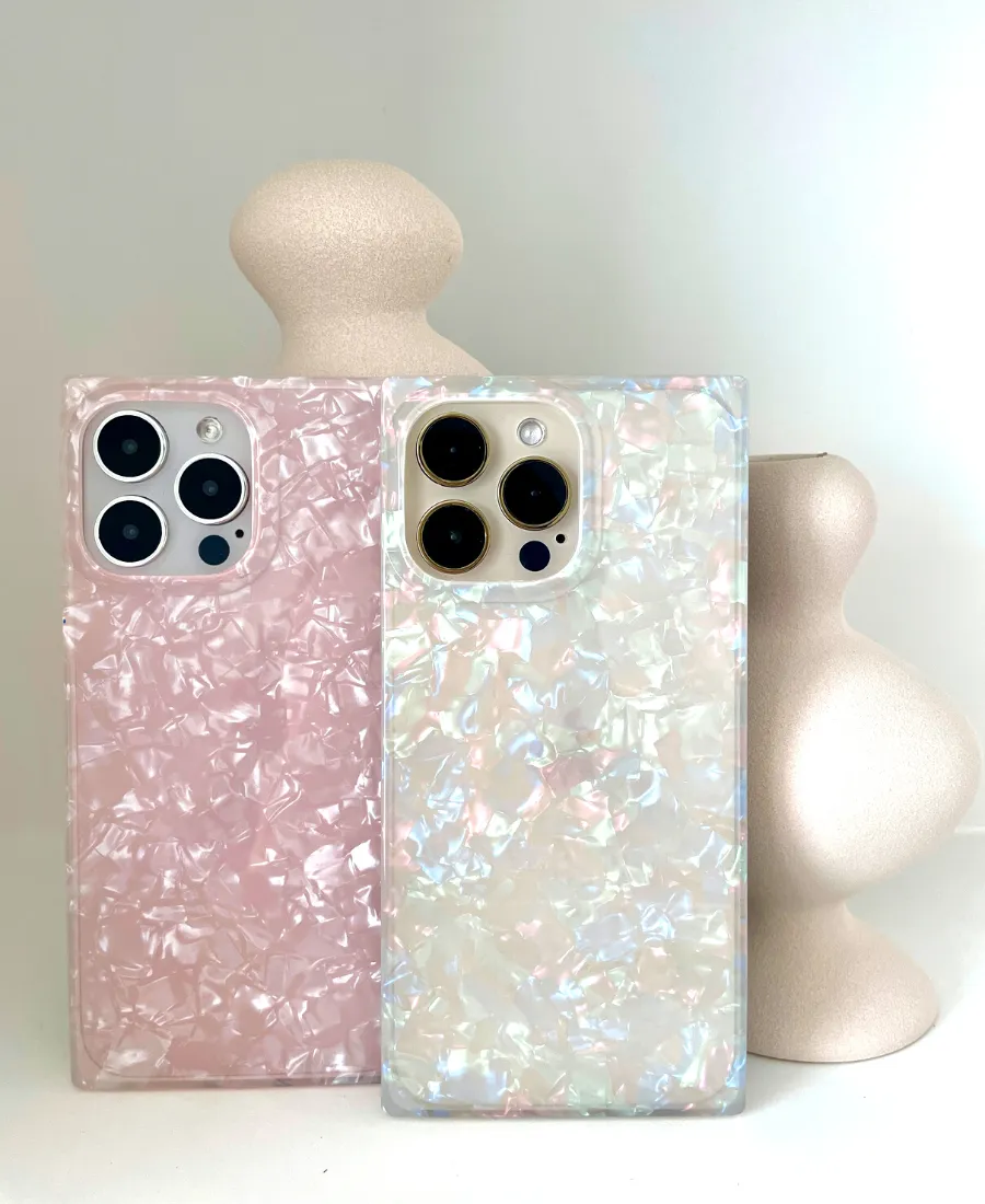 Pink Seashell Boxy Phone Case