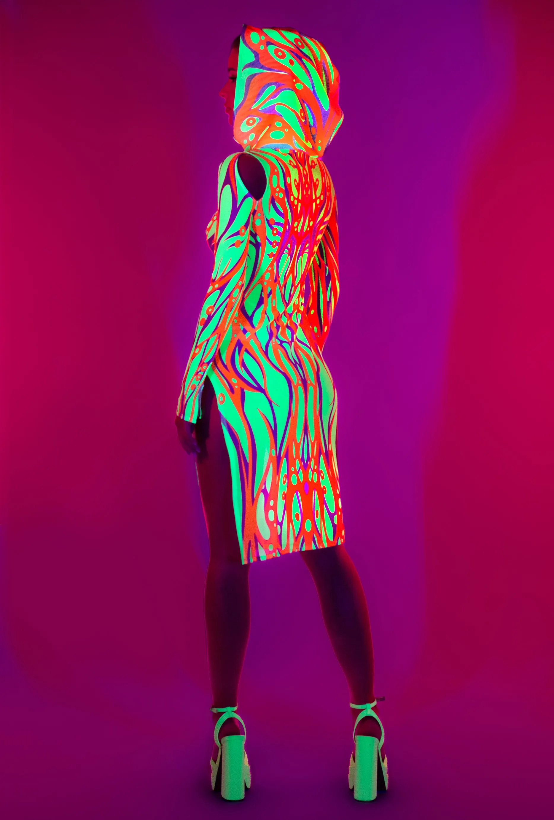 Rebirth Mesh Hooded Dress
