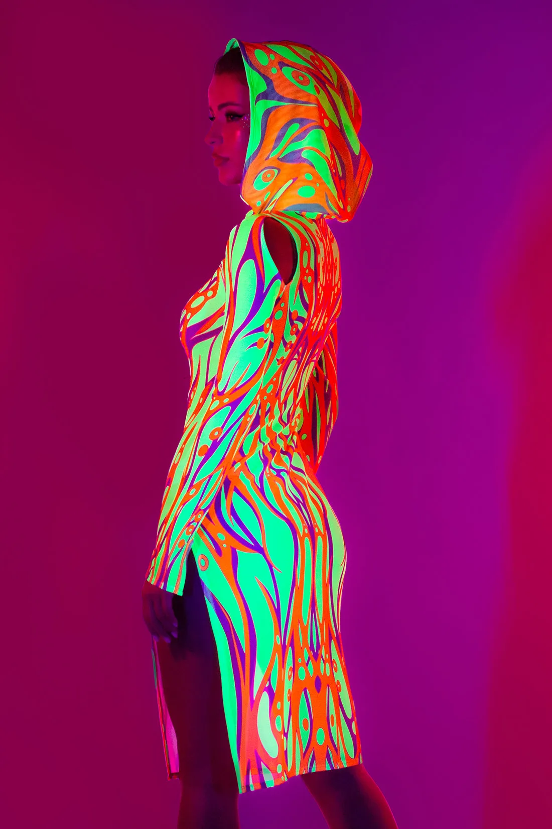 Rebirth Mesh Hooded Dress