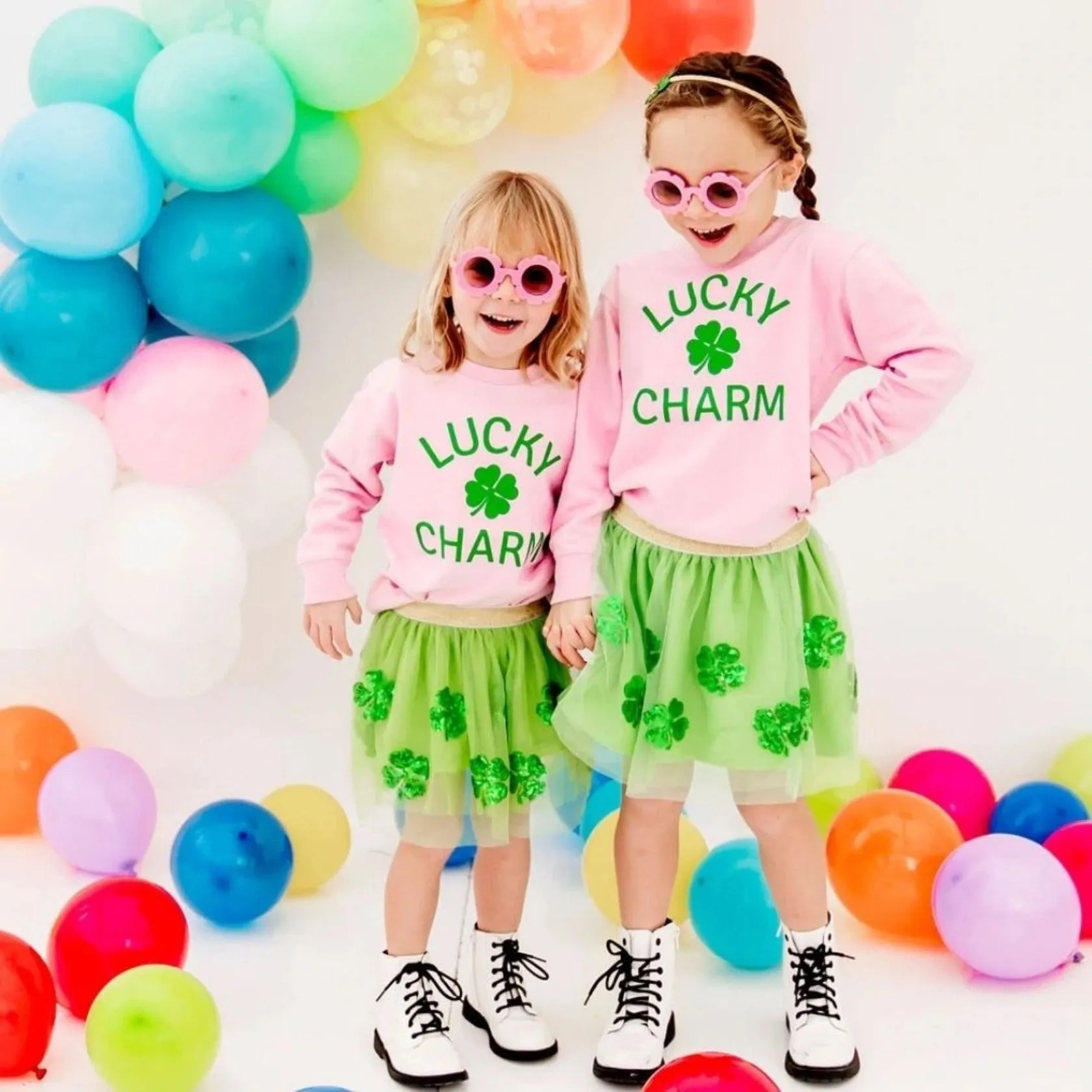 Sweet Wink Girls Green Shamrock Tutu Skirt