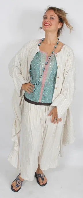 Tienda ho San Remo Linen Stripe Scarf Jacket Sml-6X Plus