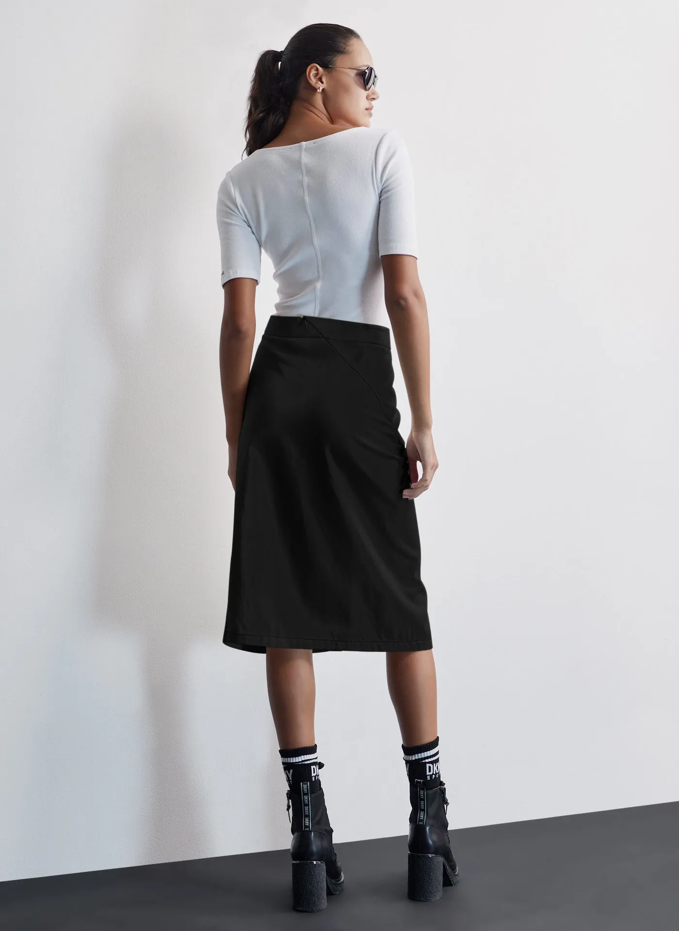 WRAP MIDI SKIRT