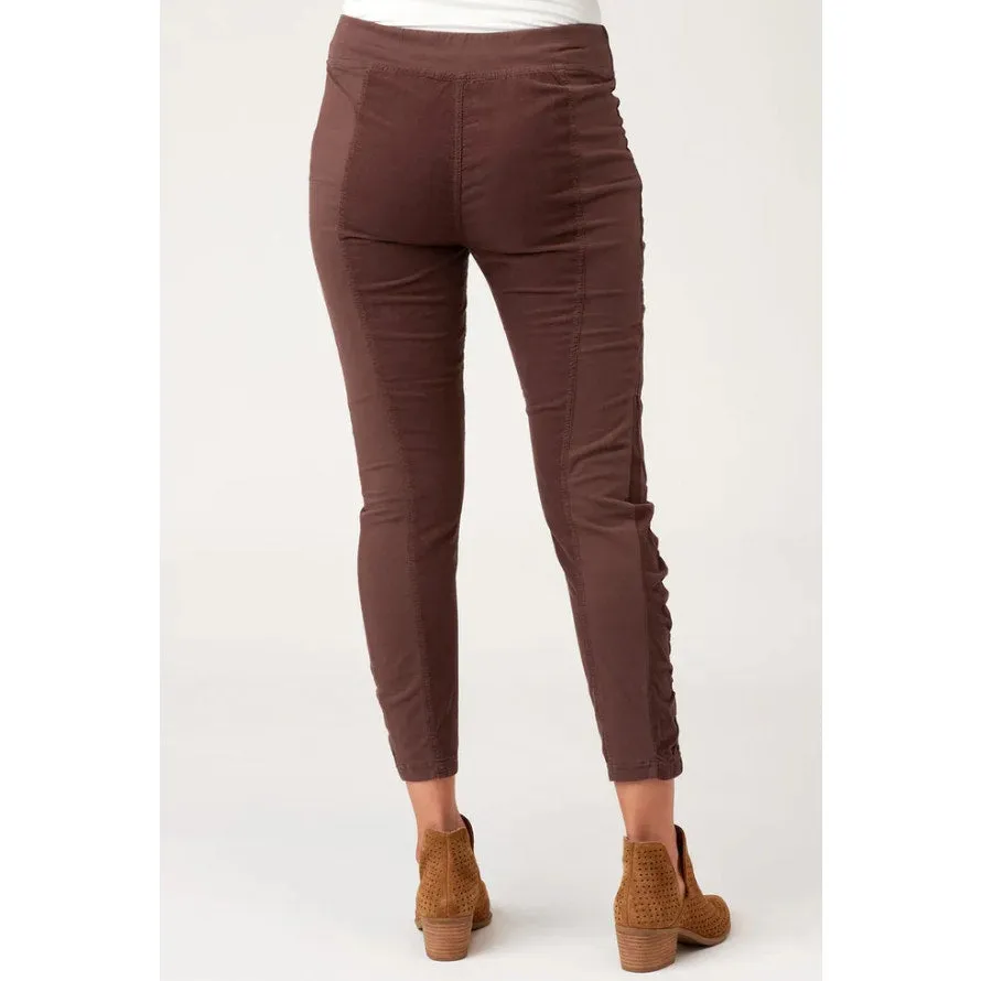 XCVI Women's Cord Malanda Pants XS US 0-2 Brown Sarsaparilla Pull On Stretch NWT