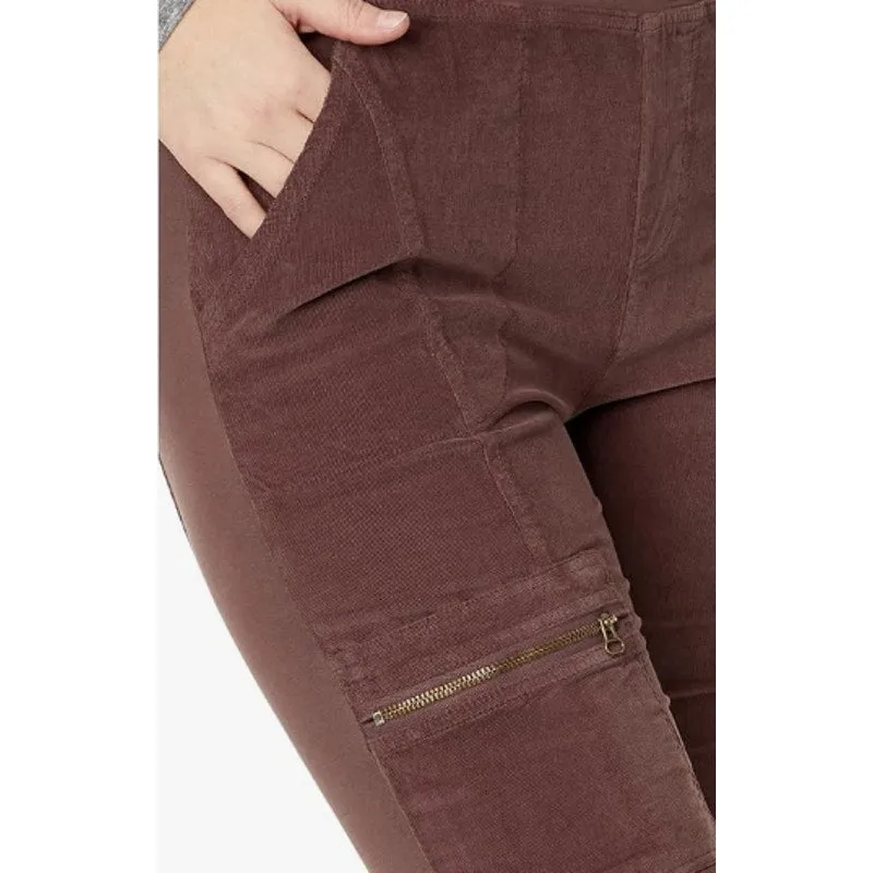 XCVI Women's Cord Malanda Pants XS US 0-2 Brown Sarsaparilla Pull On Stretch NWT